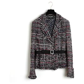 Chanel-Chanel Giacca AH2008 Tweed Tricolore US10 Giacca Tweed FW2008-Multicolore