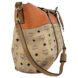MCM-MCM 2Way Top Zip Shoulder Bag Ivory Shoulder Bag Handbag Purse-Other