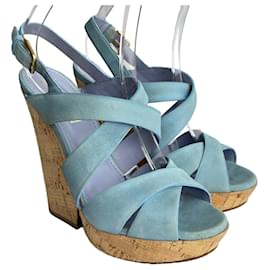 Yves Saint Laurent-Sandals-Blue