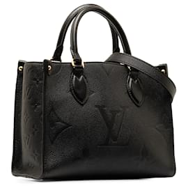 Louis Vuitton-Louis Vuitton Black Monogram Empreinte Onthego PM-Black