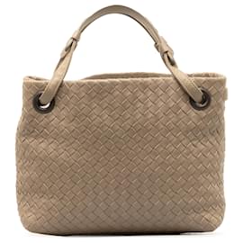 Bottega Veneta-Bottega Veneta Tote pequeño Intrecciato Bella marrón-Castaño,Beige