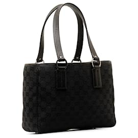 Gucci-Gucci Black GG Bolsa De Lona-Preto