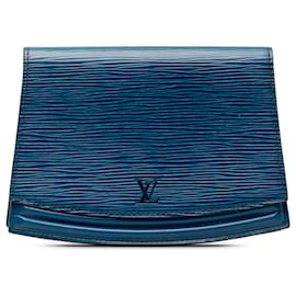 Louis Vuitton-Louis Vuitton Bolsa Azul Epi Tilsitt Cinto-Azul