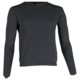 Burberry-Burberry Crewneck Sweatshirt aus grauer Seide-Grau