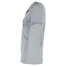 Burberry-Burberry Polo Shirt in Grey Cotton-Grey