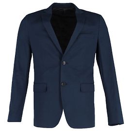 Theory Single-Breasted Blazer in Navy Blue Polyester Navy blue