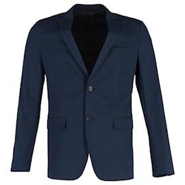 Theory-Theory Single-Breasted Blazer in Navy Blue Polyester-Navy blue