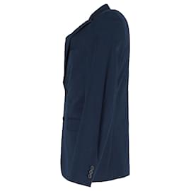 Theory-Theory Single-Breasted Blazer in Navy Blue Polyester-Navy blue