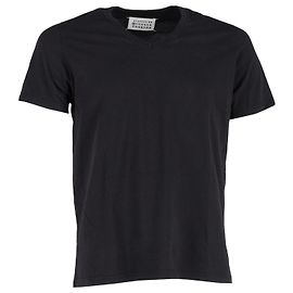 Maison Martin Margiela Camiseta con cuello en V Maison Margiela de algodón negro Negro
