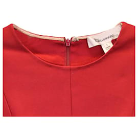 Diane Von Furstenberg-Diane Von Furstenberg Carpreena Ponte Mini Dress in Red Viscose-Red