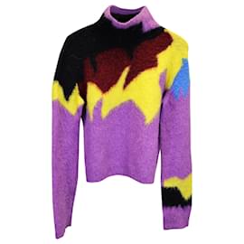 Loewe-Loewe Intarsia-Knit Sweater in Multicolor Acrylic-Other,Python print