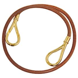 Hermès-Hermes Leather Jumbo Choker Leather Necklace in Good condition-Other