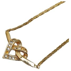 Dior-Rhinestone Heart Necklace-Other