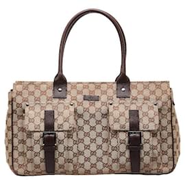 Gucci-GG Canvas Handbag 114267-Other