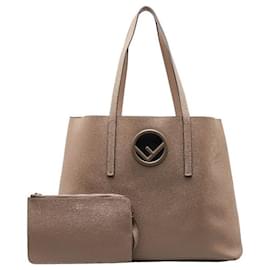 Fendi-Fendi Leather F è la borsa tote in pelle Fendi Shopping Tote 8BH348 in buone condizioni-Altro