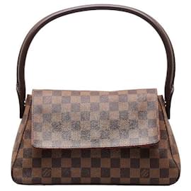 Louis Vuitton-Louis Vuitton Damier Ebene Mini Looping Canvas Shoulder Bag N51148 in Good condition-Other