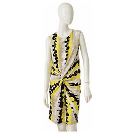 Vestido mini sem mangas de seda multicolor Diane Von Furstenberg Alastrina Multicor