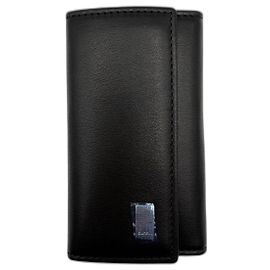 Alfred Dunhill Portachiavi Dunhill pelle nera liscia Nero