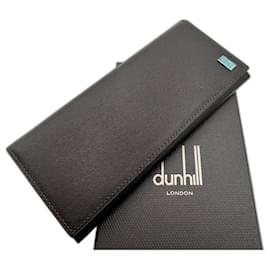 Alfred Dunhill-Brieftasche Dunhill London Belgrave aus braunem dunklem Leder-Dunkelbraun