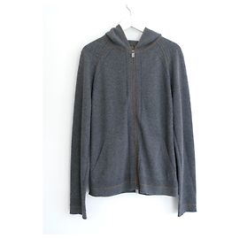Veste en cachemire pour bébé Loro Piana Bomber Cappuccio Merano Gris