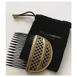Dolce & Gabbana-Magnifique peigne précieux pour cheveux DOLCE & GABBANA-Doré