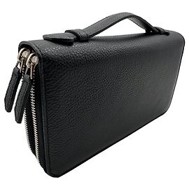 Autre Marque Barneys New York pochette organizer pelle nera martellata Nero