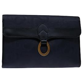 Christian Dior-Christian Dior Shoulder Bag Leather Navy Auth bs12730-Navy blue