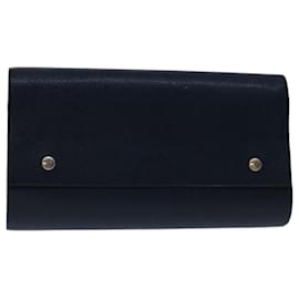 Hermès-HERMES Roll Note Cover Leather Navy Auth bs12727-Navy blue