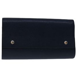 Hermès HERMES Roll Note Cover Leather Navy Auth bs12727 Navy blue