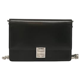 Givenchy-GIVENCHY Chain Shoulder Bag Leder Schwarz Auth am5976-Schwarz