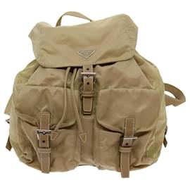 Prada-PRADA Backpack Nylon Beige Auth am5991-Beige