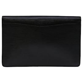 Louis Vuitton-LOUIS VUITTON Epi Montaigne 27 Bolsa de embreagem preta M52652 Autenticação de LV 69066-Preto