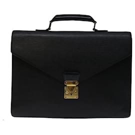 Louis Vuitton-LOUIS VUITTON Epi Serviette Conseiller Briefcase Black M54422 LV Auth th4671-Black
