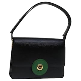 Louis Vuitton-LOUIS VUITTON Epi Free Run Shoulder Bag Green Black M52417 LV Auth 68897-Black,Green
