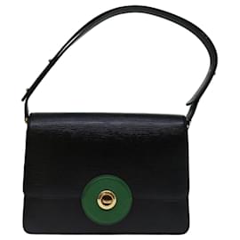 Louis Vuitton-LOUIS VUITTON Epi Free Run Shoulder Bag Green Black M52417 LV Auth 68897-Black,Green