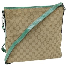 Gucci-GUCCI GG Canvas Shoulder Bag Beige 113013 auth 68813-Beige