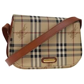 Autre Marque-Burberrys Nova Check Shoulder Bag PVC Beige Brown Auth bs12773-Brown,Beige