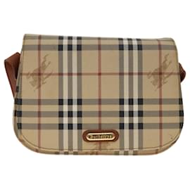 Autre Marque-Burberrys Nova Check Shoulder Bag PVC Beige Brown Auth bs12773-Brown,Beige