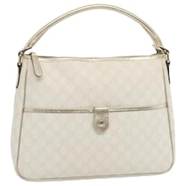 Gucci-GUCCI GG Supreme Hand Bag PVC Leather White 189898 auth 68808-White