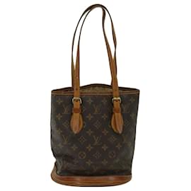 Louis Vuitton-LOUIS VUITTON Monogram Bucket PM Shoulder Bag M42238 LV Auth 69583-Monogram