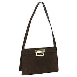 GUCCI Sac à Bandoulière Daim Marron 001 0406 1864 Ep d'authentification3837 Marron