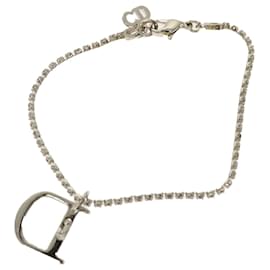Christian Dior-Christian Dior Bracelet métal Argent Auth am6013-Argenté