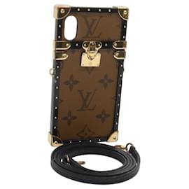 Louis Vuitton-LOUIS VUITTON Monogram Reverse Eye Trunk iPhone X Case M62619 LV Auth 68717-Monogram