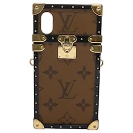 Louis Vuitton-LOUIS VUITTON Monogram Reverse Eye Trunk iPhone X Case M62619 LV Auth 68717-Monogram