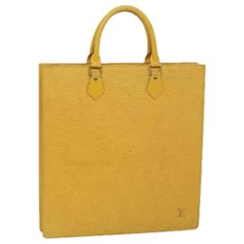 Louis Vuitton-LOUIS VUITTON Epi Sac Plat Hand Bag Yellow M52079 LV Auth 69293-Yellow