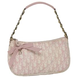 Christian Dior-Christian Dior Romantic Shoulder Bag PVC Pink White Auth 69252-Pink,White