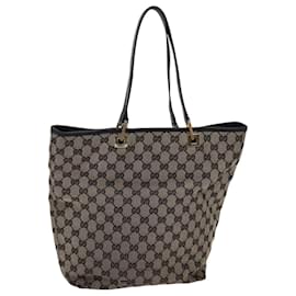 Gucci-Borsa tote in tela GUCCI GG Beige Nero 001 1098 auth 69051-Nero,Beige