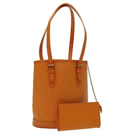 Louis Vuitton-LOUIS VUITTON Epi Bucket PM Shoulder Bag Orange Mandarin M5899H LV Auth 69023A-Other,Orange