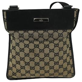 Gucci-Bolsa de ombro de lona GUCCI GG bege 019 0348 auth 69364-Bege