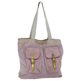 Prada-PRADA Tote Bag Nylon Pink Auth 69661-Pink